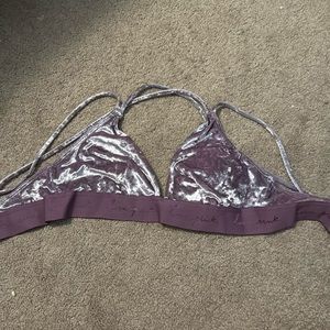 PINK velvet bralette